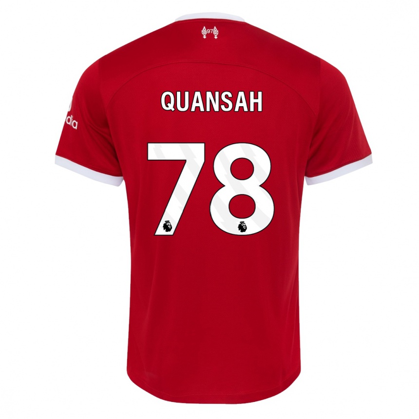 Kids  Jarell Quansah #78 Red Home Jersey 2023/24 T-Shirt