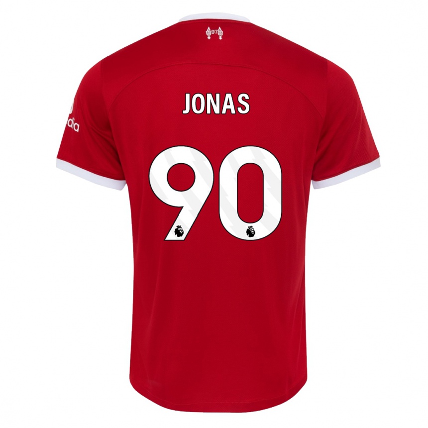 Kids  Lee Jonas #90 Red Home Jersey 2023/24 T-Shirt