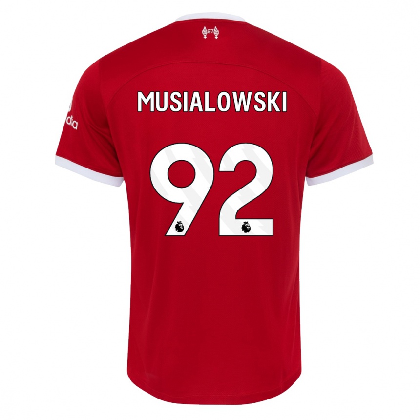 Kids  Mateusz Musialowski #92 Red Home Jersey 2023/24 T-Shirt