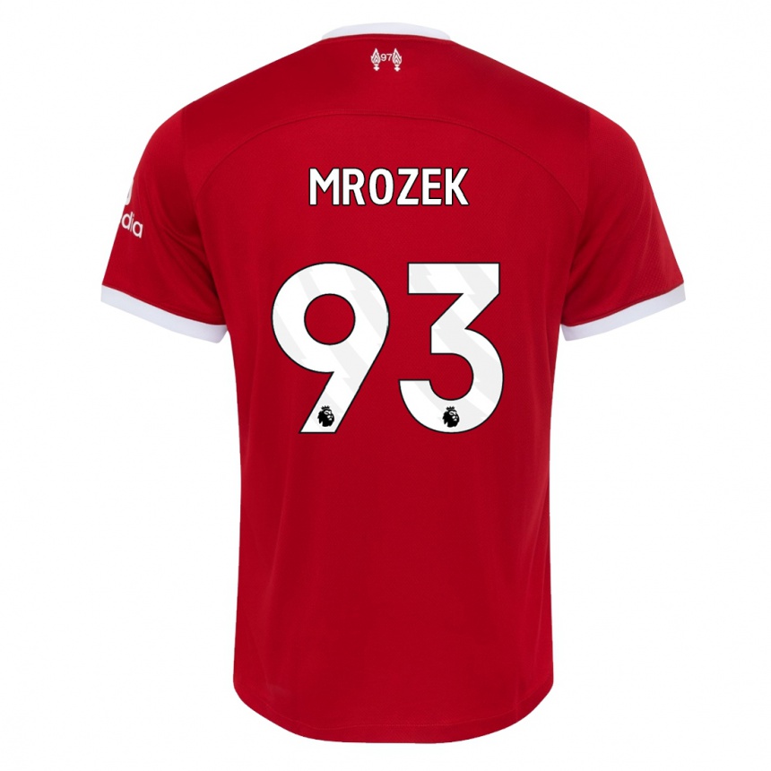 Kids  Fabian Mrozek #93 Red Home Jersey 2023/24 T-Shirt