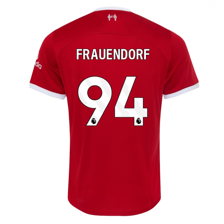 Kids  Melkamu Frauendorf #94 Red Home Jersey 2023/24 T-Shirt