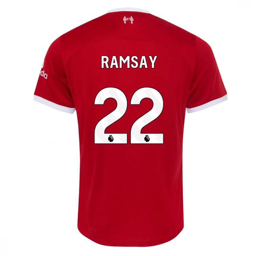 Kids  Calvin Ramsay #22 Red Home Jersey 2023/24 T-Shirt