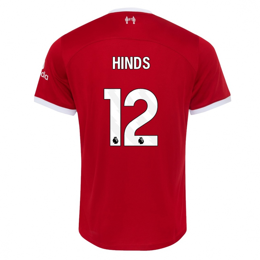 Kids  Taylor Hinds #12 Red Home Jersey 2023/24 T-Shirt