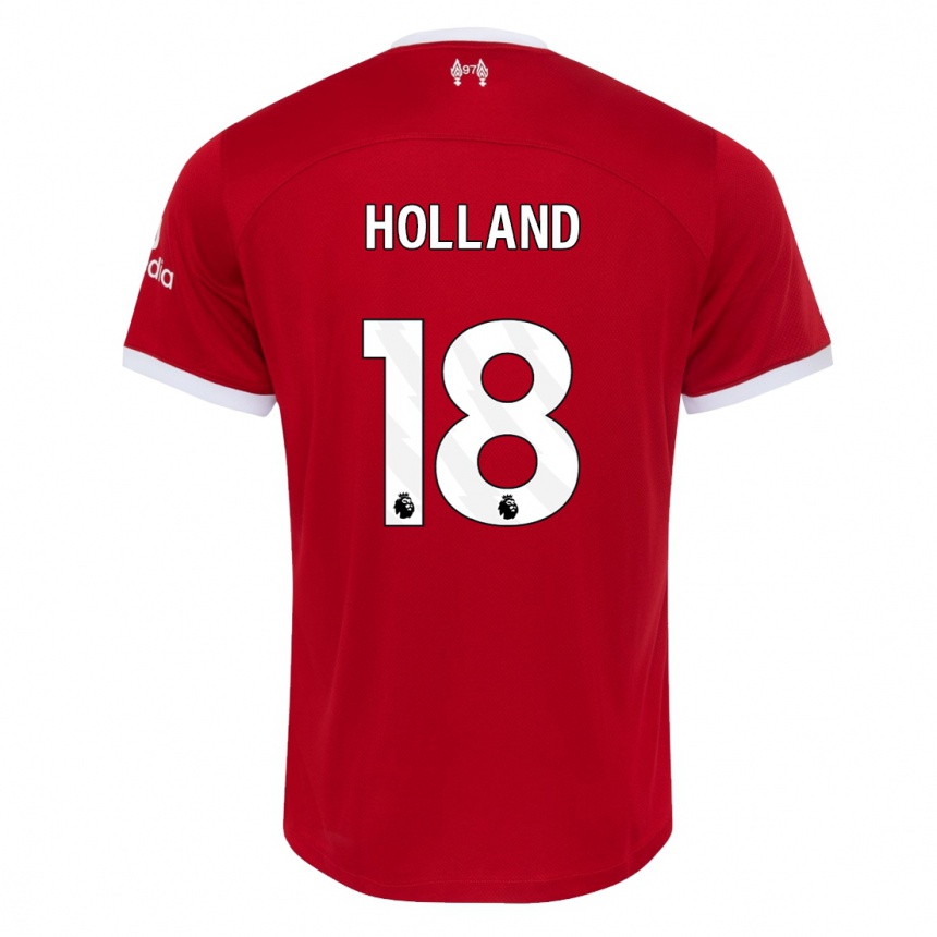 Kids  Ceri Holland #18 Red Home Jersey 2023/24 T-Shirt