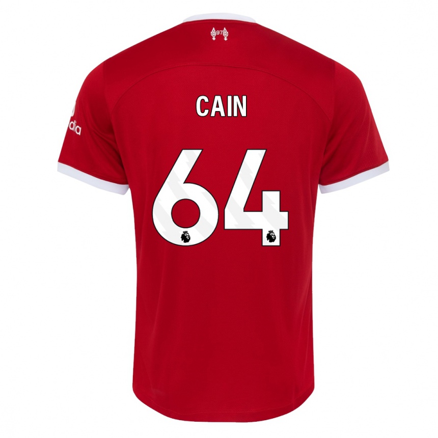 Kids  Jake Cain #64 Red Home Jersey 2023/24 T-Shirt