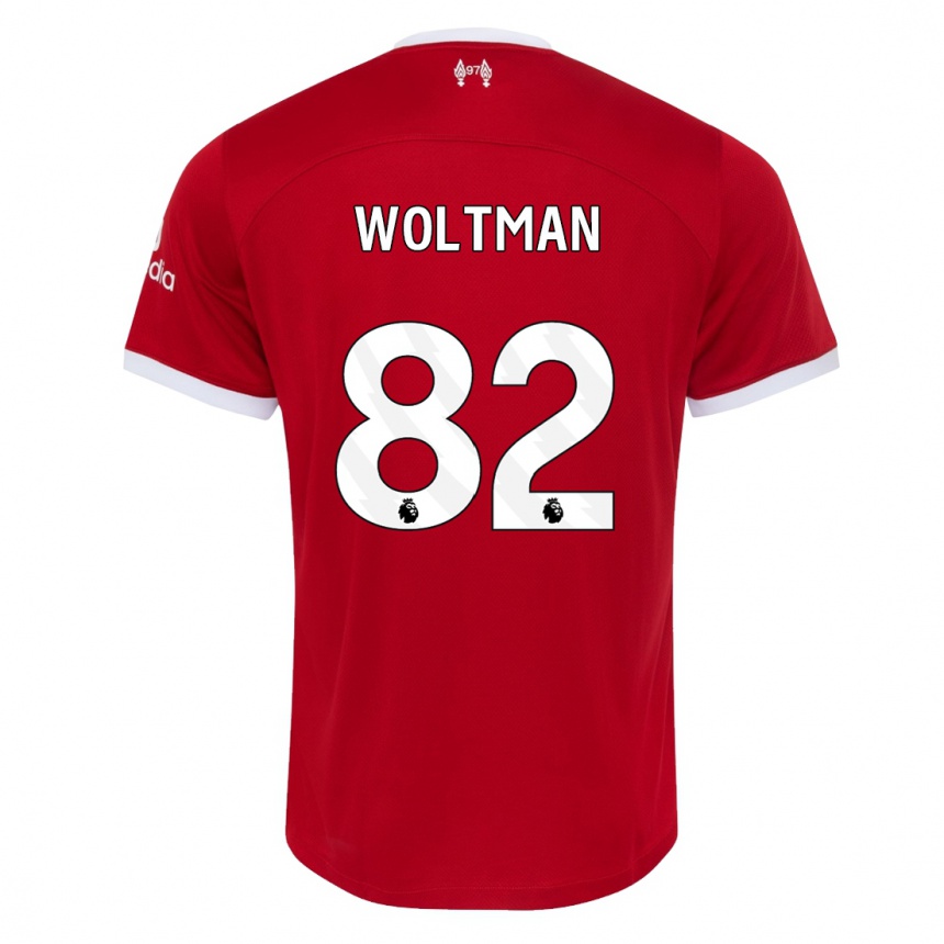 Kids  Max Woltman #82 Red Home Jersey 2023/24 T-Shirt