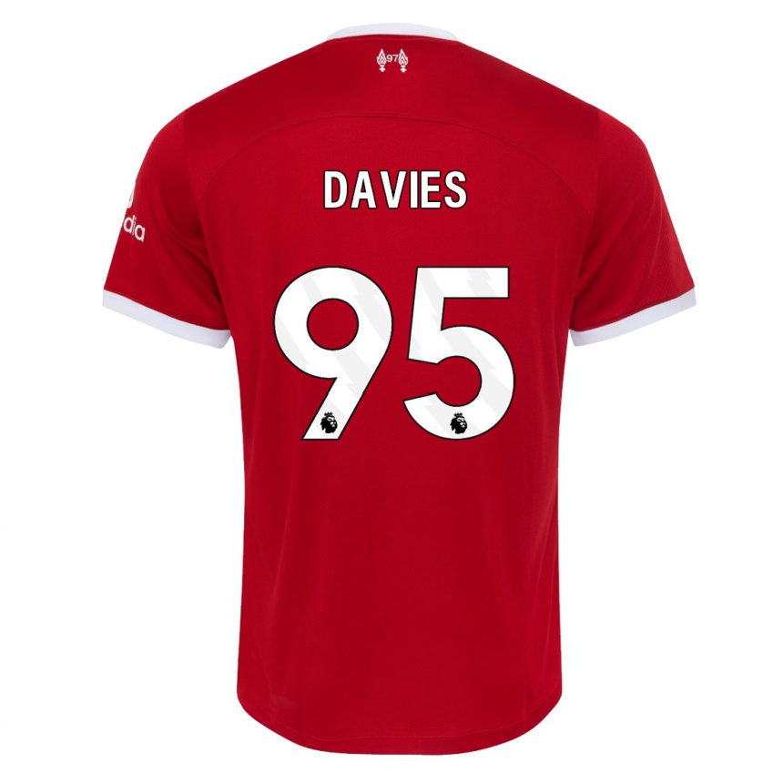 Kids  Harvey Davies #95 Red Home Jersey 2023/24 T-Shirt