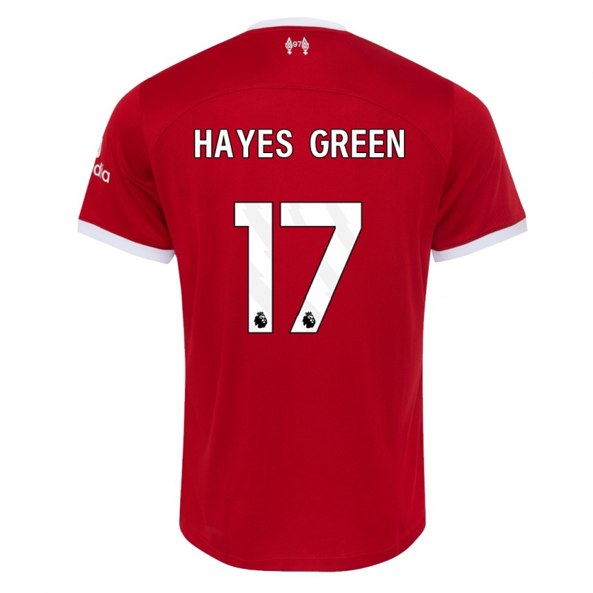 Kids  Charlie Hayes-Green #17 Red Home Jersey 2023/24 T-Shirt