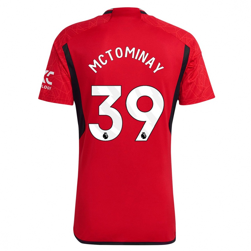 Kids  Scott Mctominay #39 Red Home Jersey 2023/24 T-Shirt