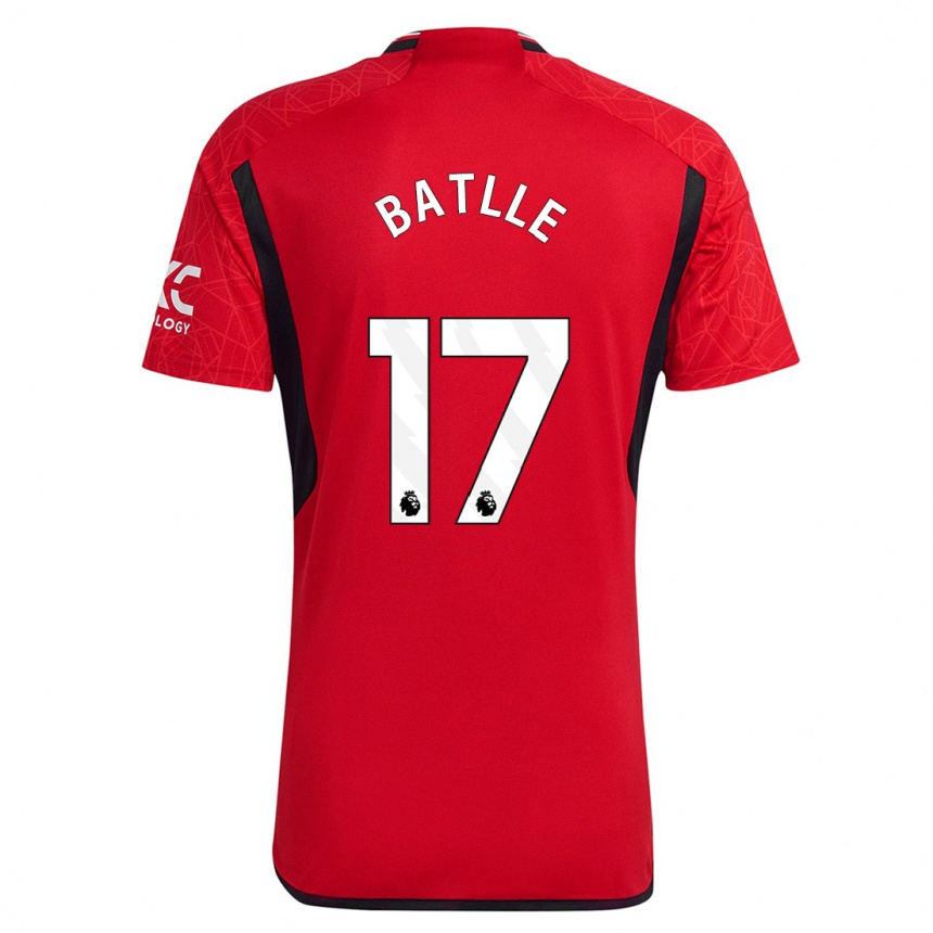 Kids  Ona Batlle #17 Red Home Jersey 2023/24 T-Shirt