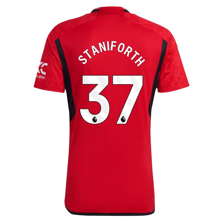 Kids  Lucy Staniforth #37 Red Home Jersey 2023/24 T-Shirt