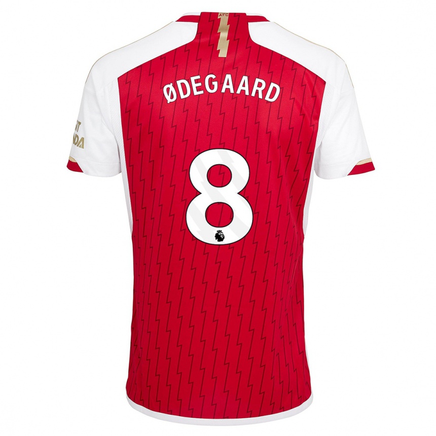 Kids  Martin Odegaard #8 Red Home Jersey 2023/24 T-Shirt