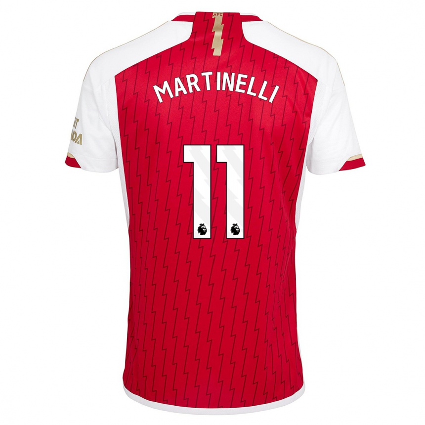 Kids  Gabriel Martinelli #11 Red Home Jersey 2023/24 T-Shirt
