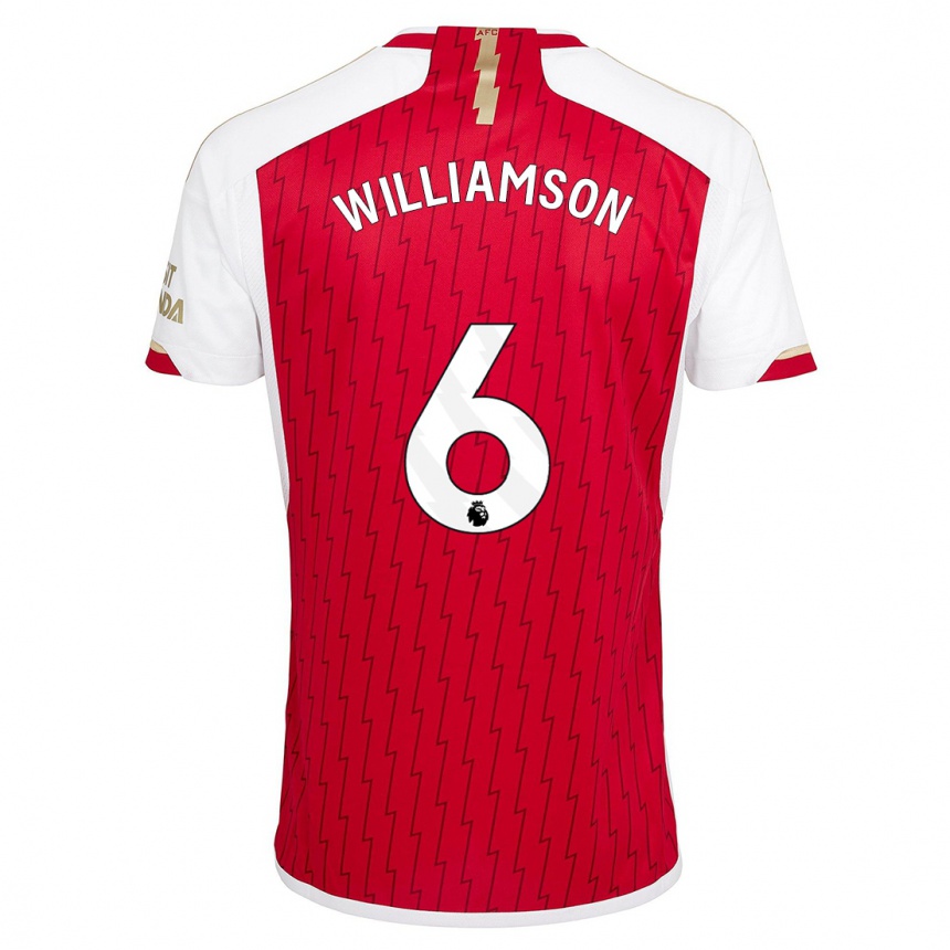 Kids  Leah Williamson #6 Red Home Jersey 2023/24 T-Shirt