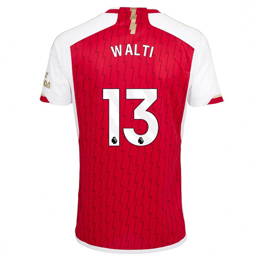 Kids  Lia Walti #13 Red Home Jersey 2023/24 T-Shirt