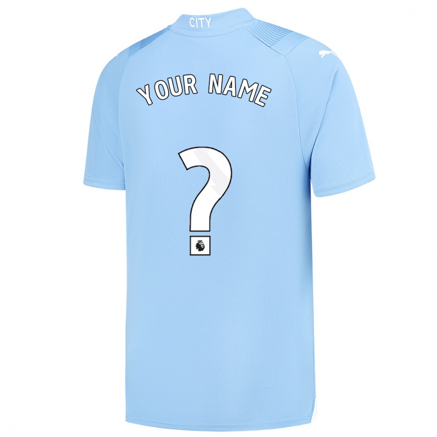 Kids  Your Name #0 Light Blue Home Jersey 2023/24 T-Shirt