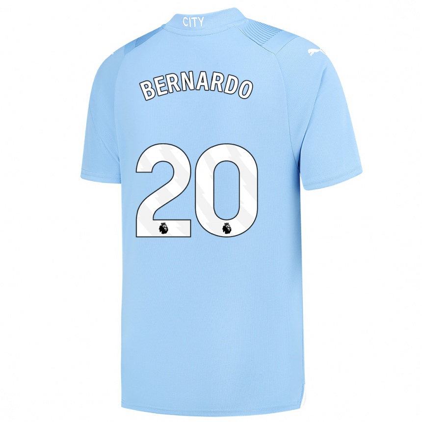 Kids  Bernardo Silva #20 Light Blue Home Jersey 2023/24 T-Shirt