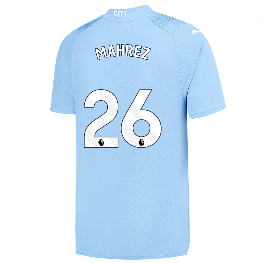 Kids  Riyad Mahrez #26 Light Blue Home Jersey 2023/24 T-Shirt