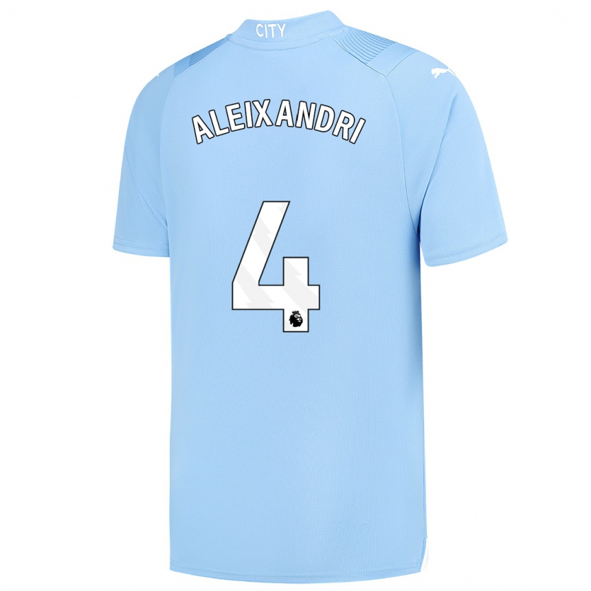 Kids  Laia Aleixandri #4 Light Blue Home Jersey 2023/24 T-Shirt