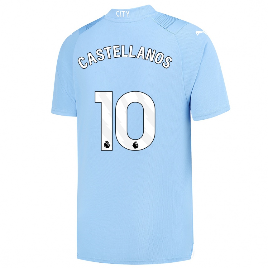 Kids  Deyna Castellanos #10 Light Blue Home Jersey 2023/24 T-Shirt