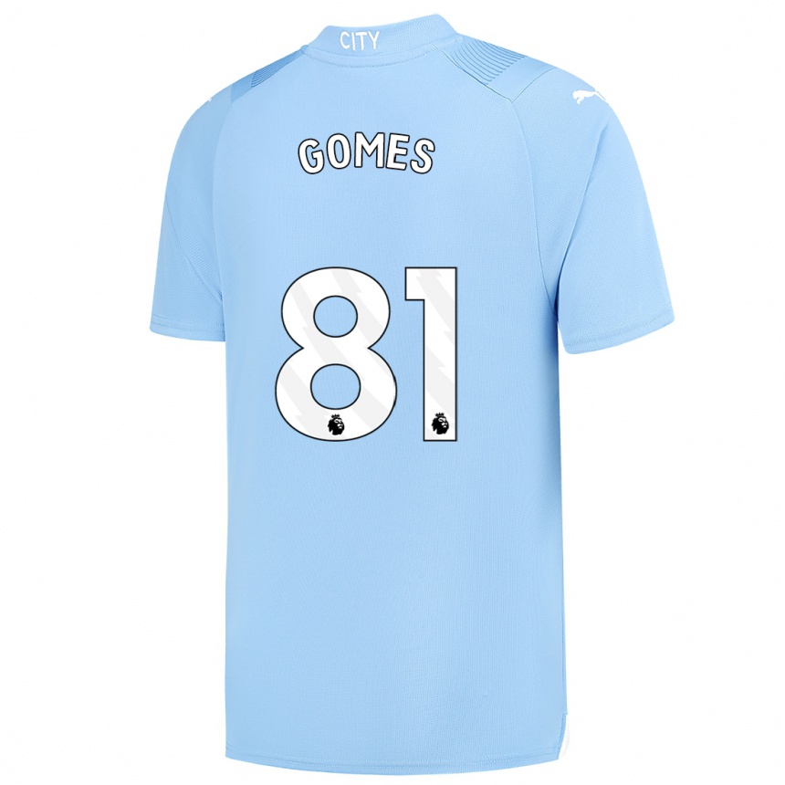 Kids  Claudio Gomes #81 Light Blue Home Jersey 2023/24 T-Shirt