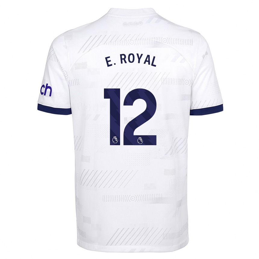 Kids  Emerson Royal #12 White Home Jersey 2023/24 T-Shirt