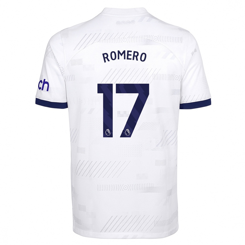 Kids  Cristian Romero #17 White Home Jersey 2023/24 T-Shirt