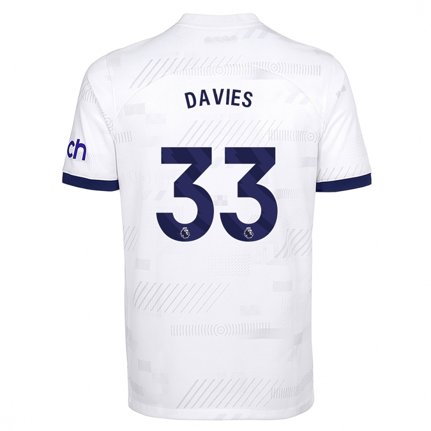 Kids  Ben Davies #33 White Home Jersey 2023/24 T-Shirt