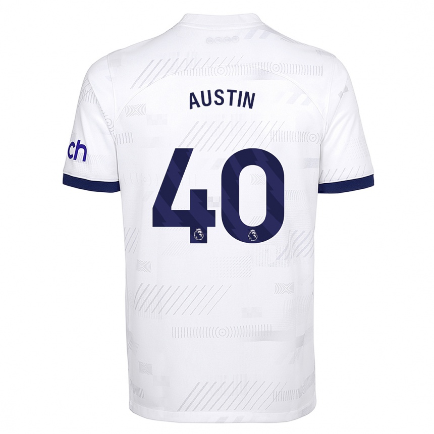 Kids  Brandon Austin #40 White Home Jersey 2023/24 T-Shirt