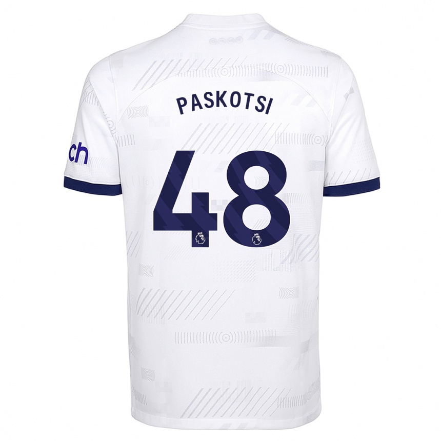 Kids  Maksim Paskotsi #48 White Home Jersey 2023/24 T-Shirt