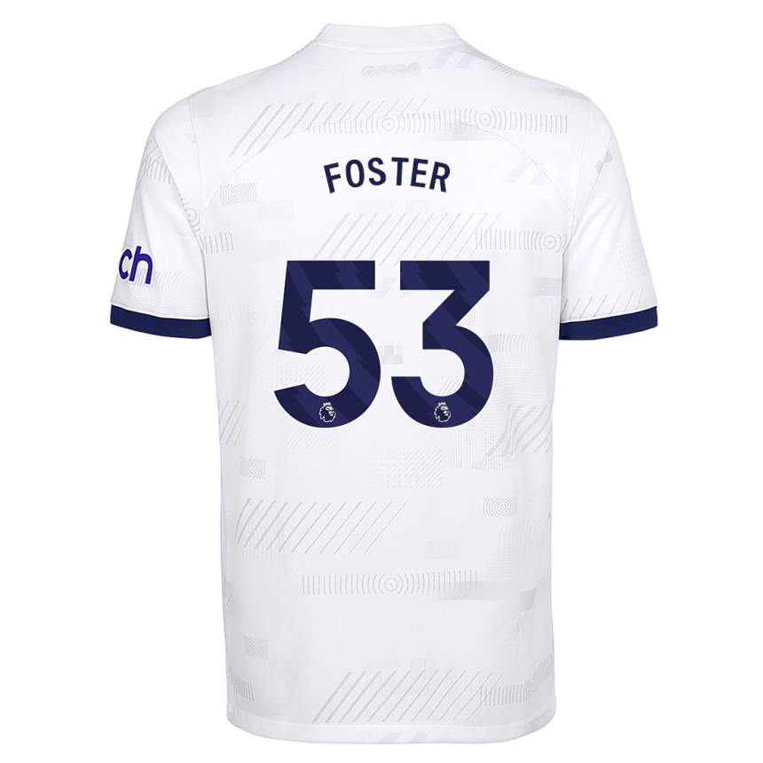 Kids  Brooklyn Lyons Foster #53 White Home Jersey 2023/24 T-Shirt