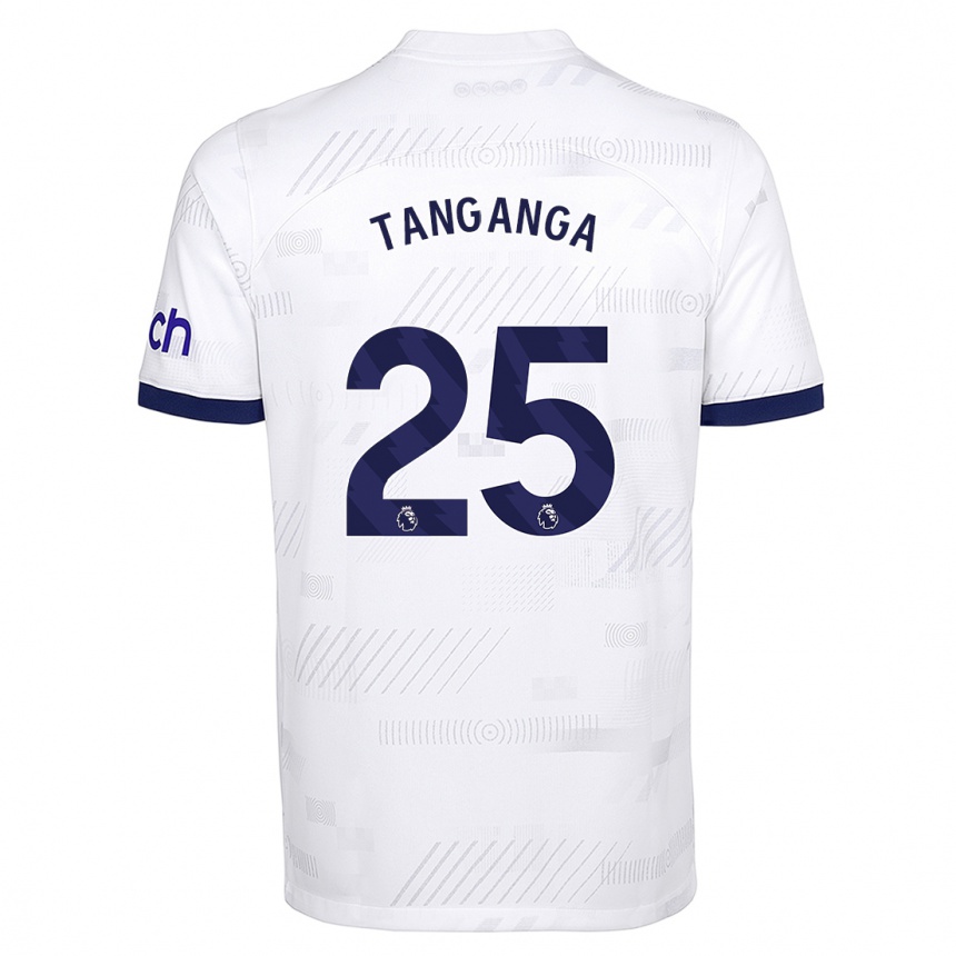 Kids  Japhet Tanganga #25 White Home Jersey 2023/24 T-Shirt