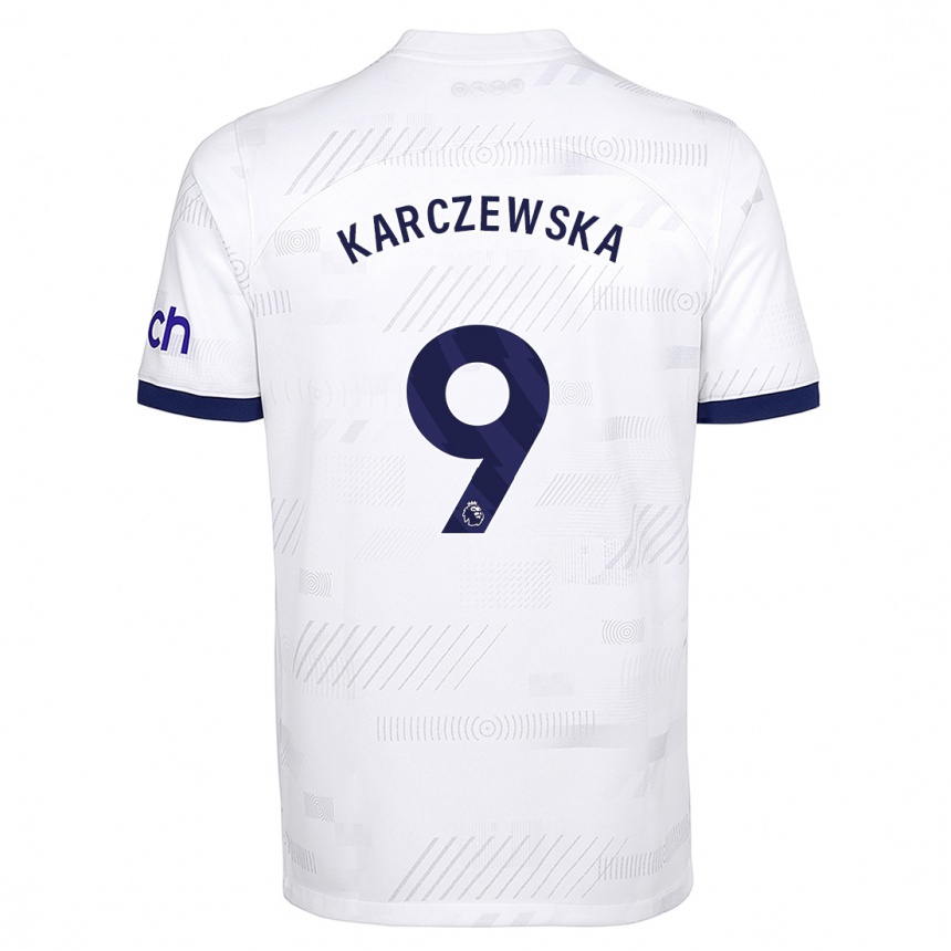 Kids  Nikola Karczewska #9 White Home Jersey 2023/24 T-Shirt