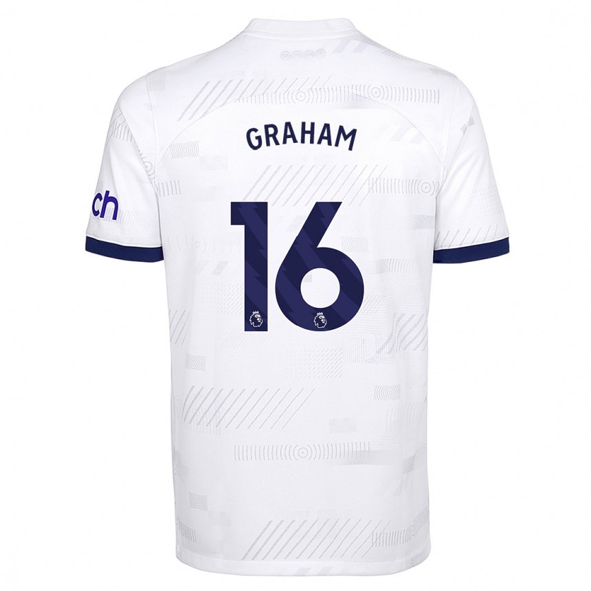 Kids  Kit Graham #16 White Home Jersey 2023/24 T-Shirt