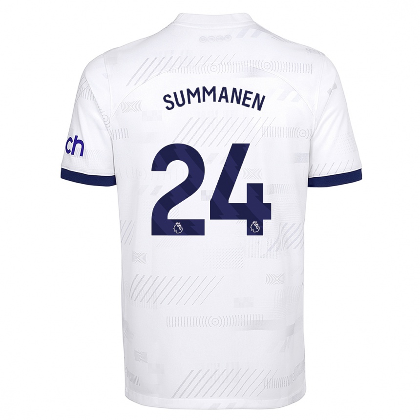 Kids  Eveliina Summanen #24 White Home Jersey 2023/24 T-Shirt