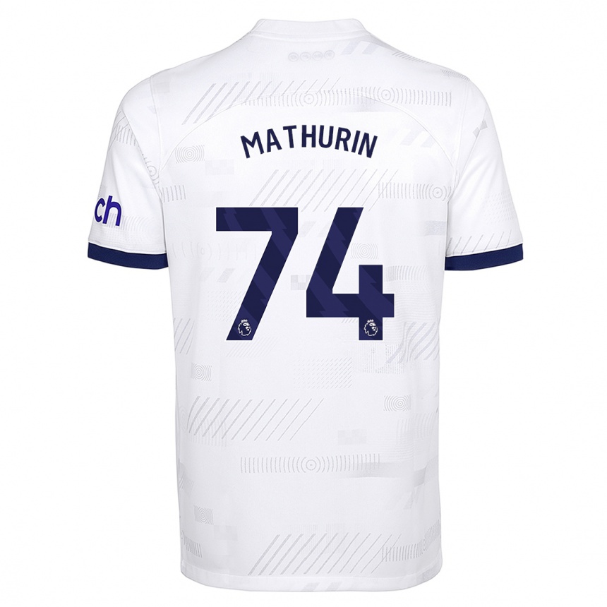 Kids  Roshaun Mathurin #74 White Home Jersey 2023/24 T-Shirt