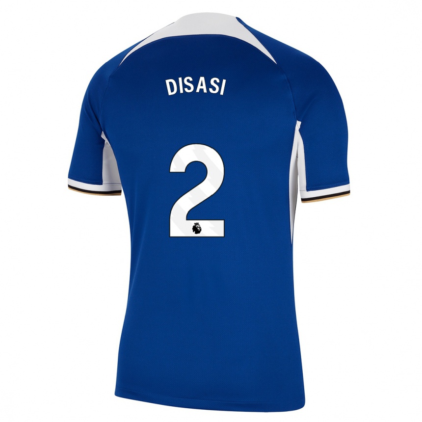 Kids  Axel Disasi #2 Blue Home Jersey 2023/24 T-Shirt