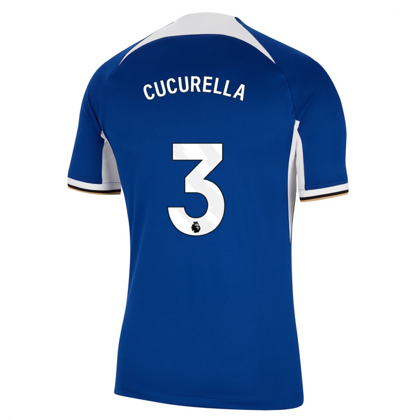 Kids  Marc Cucurella #3 Blue Home Jersey 2023/24 T-Shirt