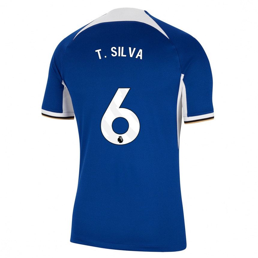 Kids  Thiago Silva #6 Blue Home Jersey 2023/24 T-Shirt