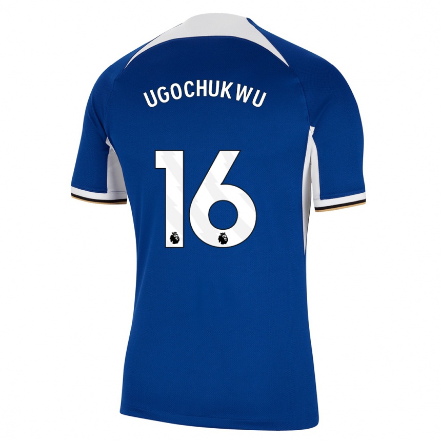 Kids  Lesley Ugochukwu #16 Blue Home Jersey 2023/24 T-Shirt