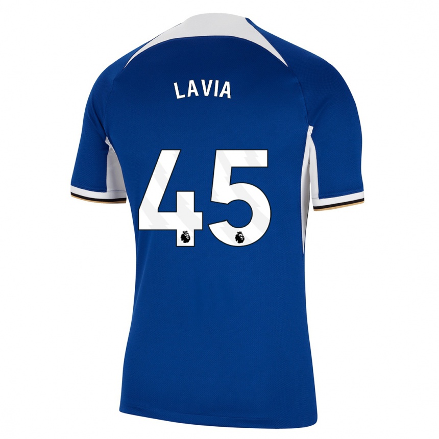 Kids  Roméo Lavia #45 Blue Home Jersey 2023/24 T-Shirt