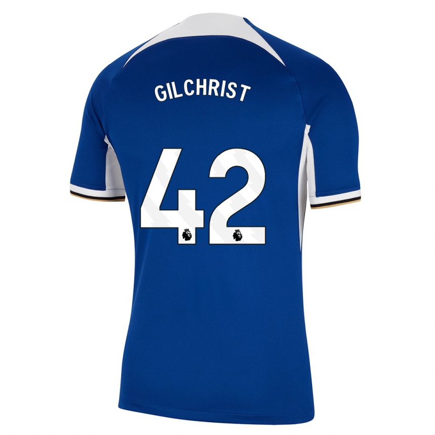 Kids  Alfie Gilchrist #42 Blue Home Jersey 2023/24 T-Shirt