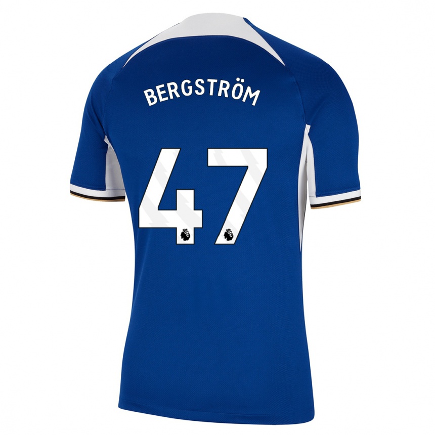 Kids  Lucas Bergström #47 Blue Home Jersey 2023/24 T-Shirt