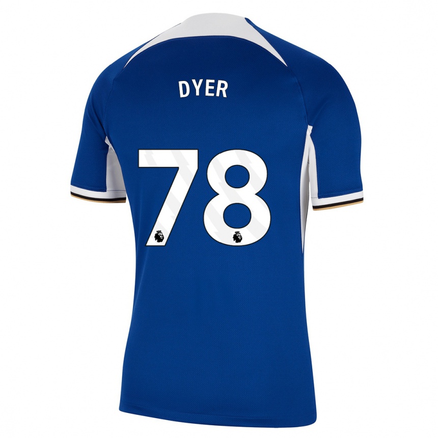 Kids  Kiano Dyer #78 Blue Home Jersey 2023/24 T-Shirt