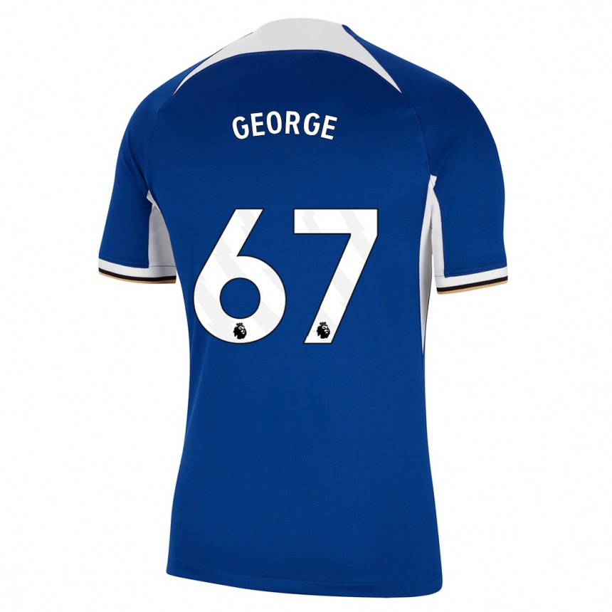 Kids  Tyrique George #67 Blue Home Jersey 2023/24 T-Shirt