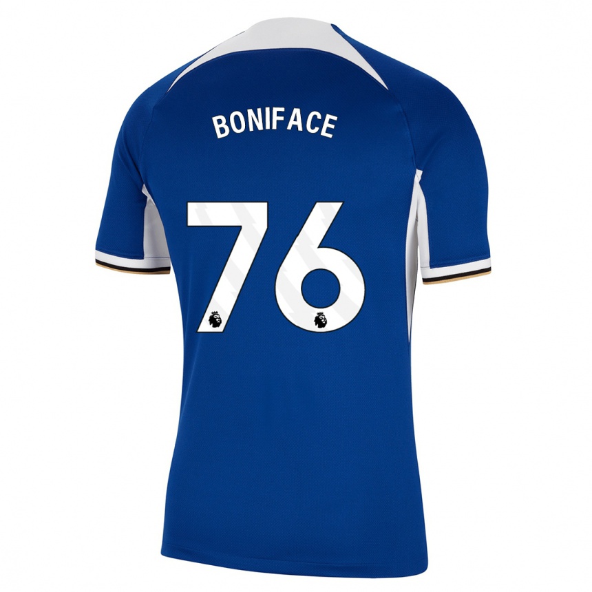 Kids  Somto Boniface #76 Blue Home Jersey 2023/24 T-Shirt