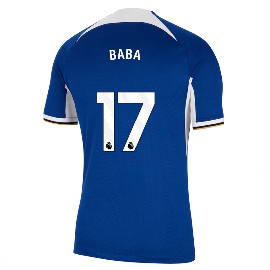 Kids  Abdul-Rahman Baba #17 Blue Home Jersey 2023/24 T-Shirt