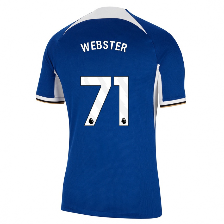 Kids  Charlie Webster #71 Blue Home Jersey 2023/24 T-Shirt