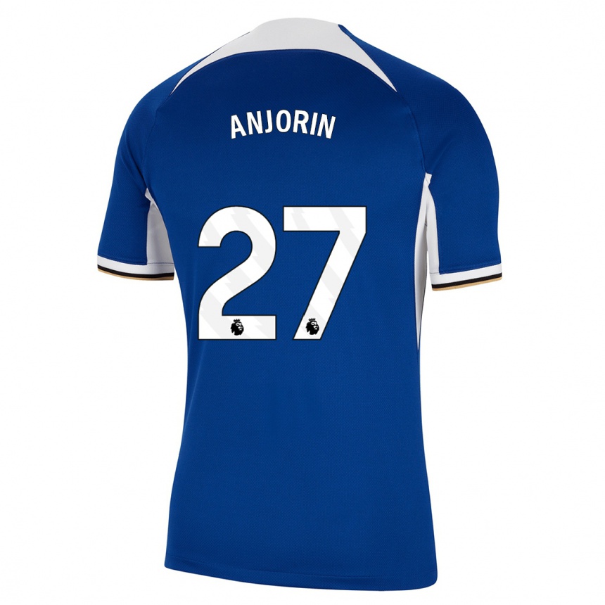 Kids  Tino Anjorin #27 Blue Home Jersey 2023/24 T-Shirt