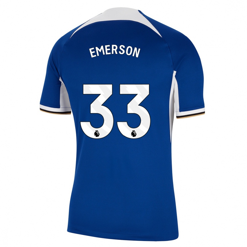 Kids  Emerson #33 Blue Home Jersey 2023/24 T-Shirt